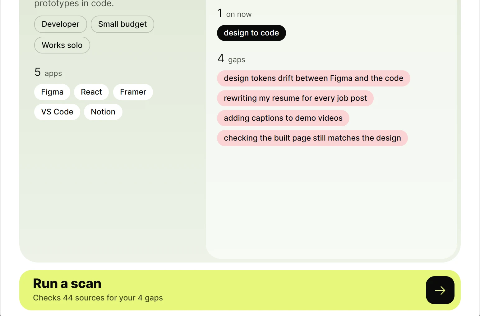 Fix: Your profile is ready, with one Run a scan button.